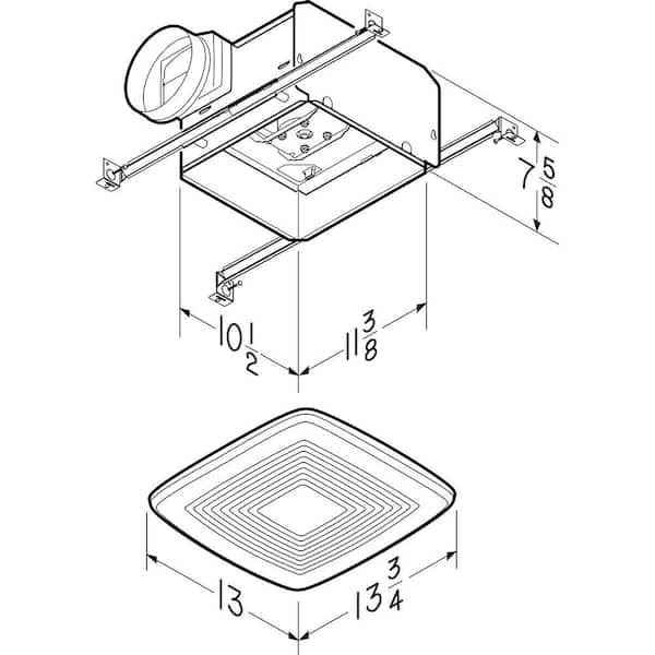 Broan-NuTone QT Series 80 CFM Ceiling 