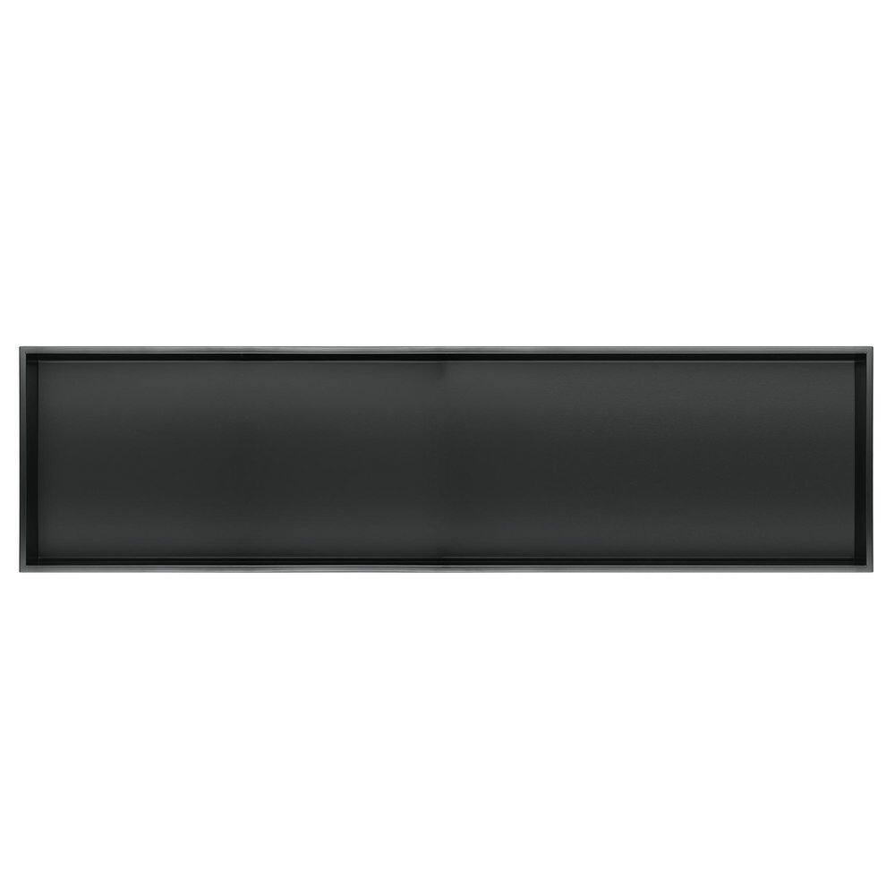 48" Matte Black Steel Recessed Shower Shelf