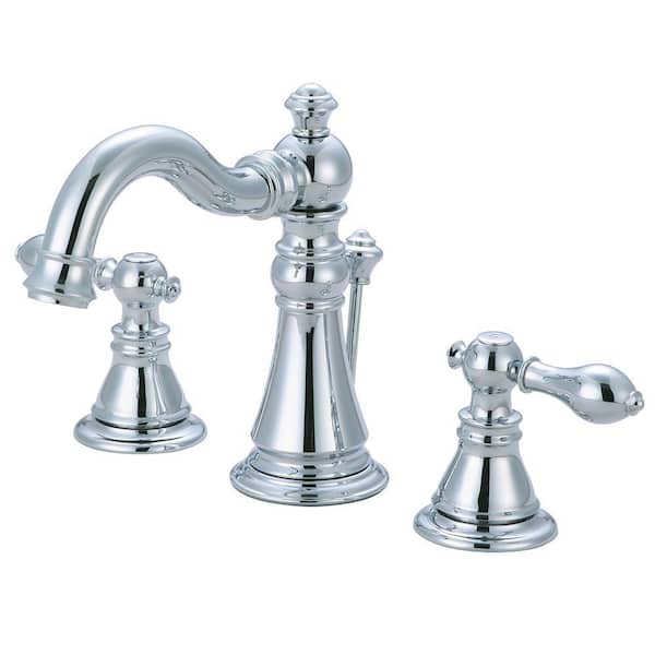 Kingston Brass Classic 8 in. Widespread 2-Handle High-Arc Bathroom Faucet in Chrome