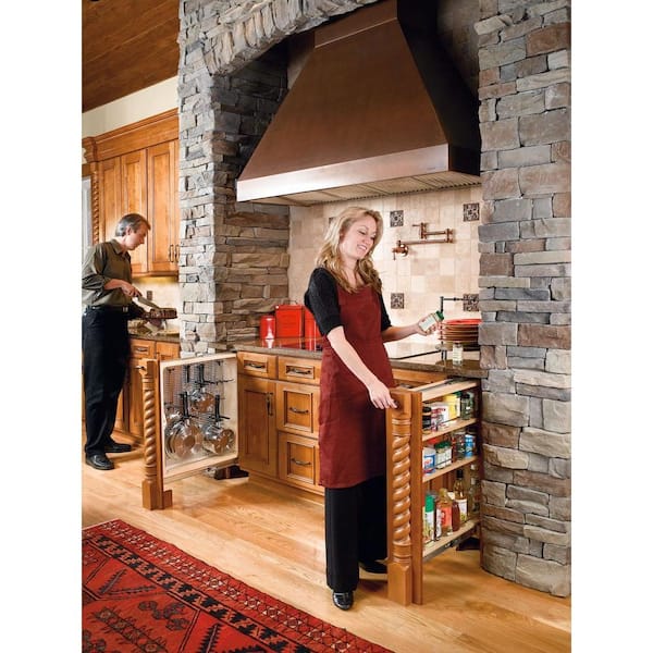 Rev-a-shelf 432-bf-3c Narrow Vertical Wooden Pull Out Sliding