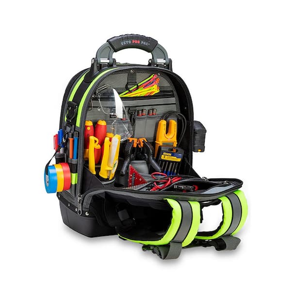 VETO PRO PAC 13 in. 39-Pocket Hi-Viz- Yellow Nylon Bag/Tote with