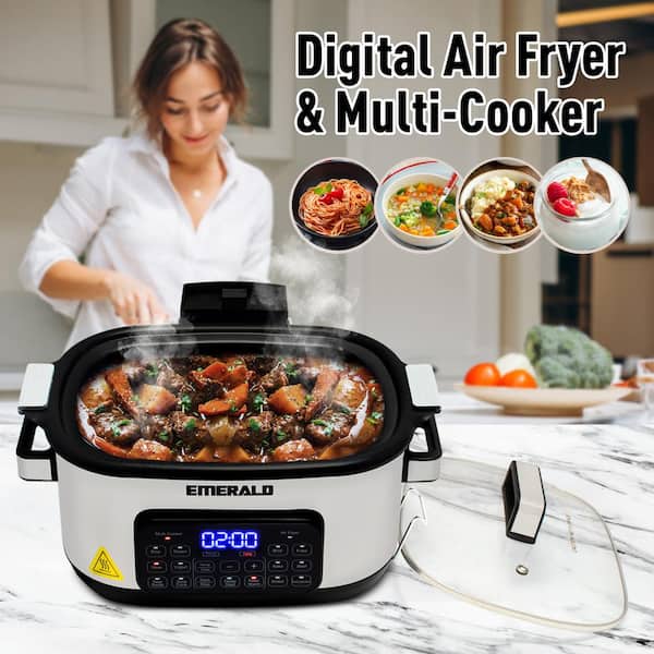 Emerald - 14 in 1 Electric Multi Cooker & Air Fryer Duo - Stainless Steel  SM-AIR-1863 - The Home Depot