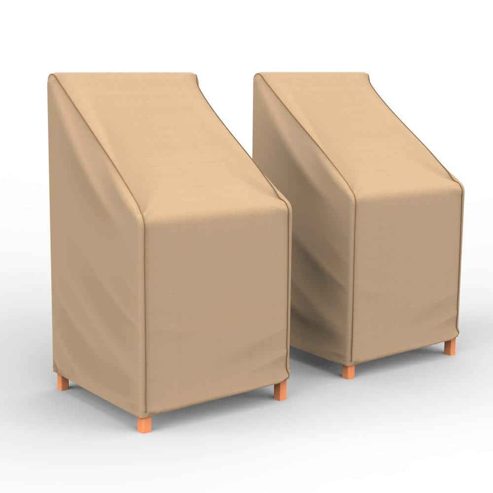 Budge StormBlock Savanna 49 in. Tan Stacked Chair/Barstool Cover (2 ...