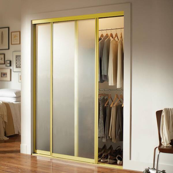 Contractors Wardrobe 60 in. x 81 in. Silhouette 1-Lite Bright Gold