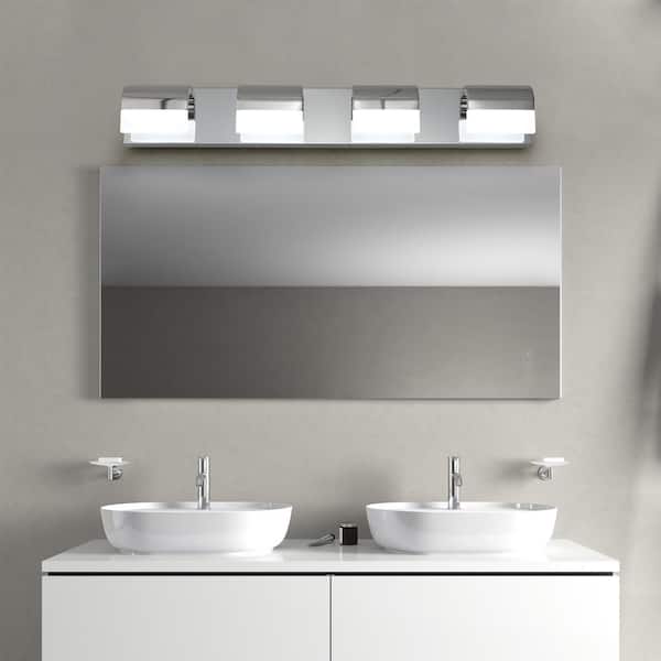 29.9 in. 4-Light LED Lights Over Mirror Modern Bathroom Vanity Lighting Bath Wall Lighting Fixture for Mirror Cabinets