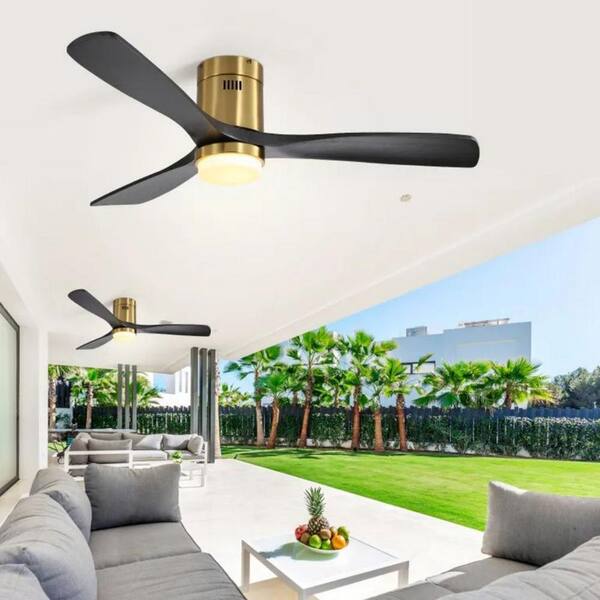 52 in. Smart Indoor Bronze Ceiling Fan with Light and Remote