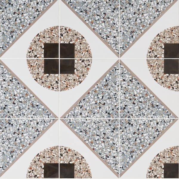 Ivy Hill Tile Grain Deco Azur 7.87 in. x 7.87 in. Matte Porcelain Floor and Wall Tile (12.48 sq. ft./Case)