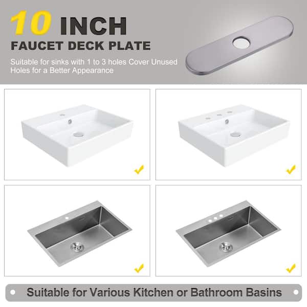 10 Sink Faucet Hole Cover Deck Plate for Bathroom & Barbados