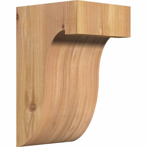 Ekena Millwork 5-1/2 in. x 6 in. x 10 in. Western Red Cedar Del Monte Smooth Corbel