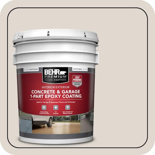5 gal. #N210-1 Taupe Tease Self-Priming 1-Part Epoxy Satin Interior/Exterior Concrete and Garage Floor Paint