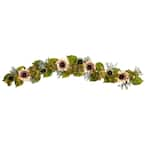 Nearly Natural 4 Ft. Fall Foliage, Berries And Twig Artificial Garland ...