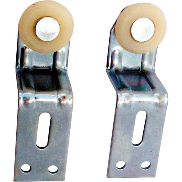 Prime-Line 1-1/8 in. Back Position Top-Hung Bypass Closet Door Rollers and Brackets, Cox (2-pack)