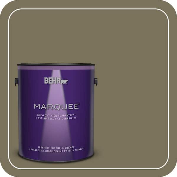 BEHR MARQUEE 1 gal. #380F-7 Crocodile Eggshell Enamel Interior Paint & Primer