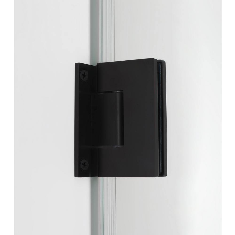 Belmore 36 x 72 Matte Black Frameless Hinged Shower Door