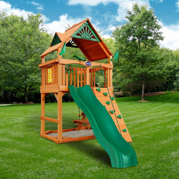 small wooden play set