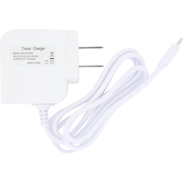 Zenith 3 ft. Micro USB Phone Wall Charger, White PM1001WCMC - The Home Depot
