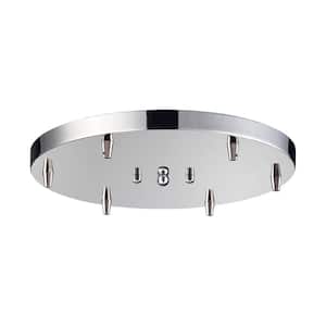 Illuminaire Accessories 14 in. 6-Light Round Polished Chrome Ceiling Pan