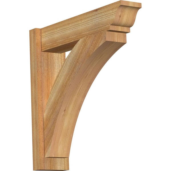Ekena Millwork 6 in. x 24 in. x 24 in. Western Red Cedar Thorton Traditional Rough Sawn Outlooker