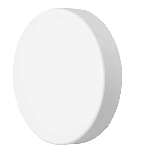 PLUMBFLEX 2 in. End Cap Test Cap, PVC Test Cap for Schedule 40 ABS or PVC DWV Piping, White (6-Pack)