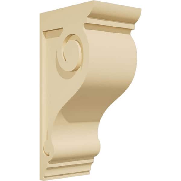 Ekena Millwork Standard Scroll 5 in. W x 14 in. H x 7 in. D Signature Urethane Polyurethane Corbel