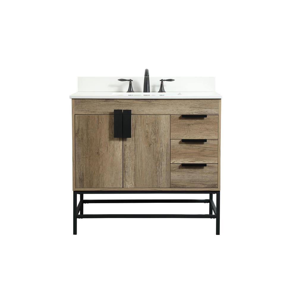 Simply Living 36 in. W x 22 in. D x 33.5 in. H Bath Vanity in Natural Oak w
