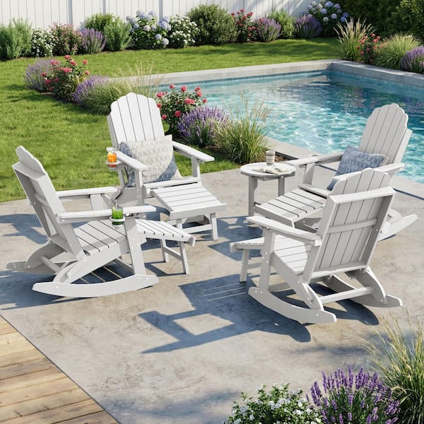 Livewood Folding Ergonomic Plastic Adirondack Chair, 3-Position