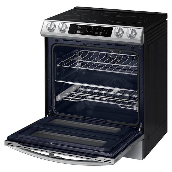 Samsung 30 in. 6.3 cu. ft. Slide-In Induction Range with Air Fry Convection  Oven in Fingerprint Resistant Stainless Steel NE63B8611SS - The Home Depot