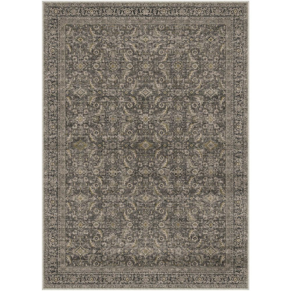 Tehran Black 6 ft. x 9 ft. Vintage Perris All Over Design Area Rug price history on PriceWatchPro