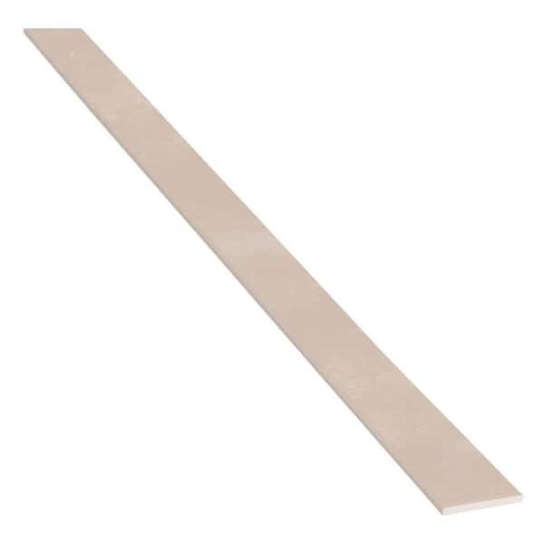 Unbranded Beige Single 6 in. x 73.06 in. Polished Engineered Marble Threshold Tile Trim (6.09 ln. ft./Each)