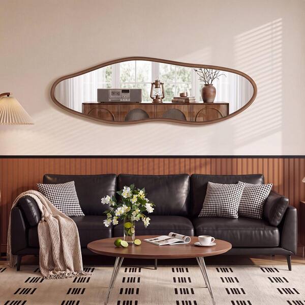 LuxHomez 65 in. H x 22 in. W Large Irregular Wall Mirror, Solid