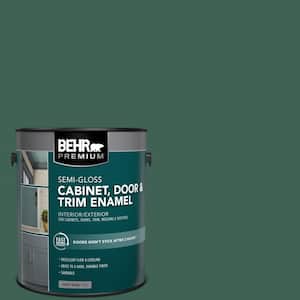 1 gal. #M430-7 Green Agate Semi-Gloss Enamel Interior/Exterior Cabinet, Door & Trim Paint