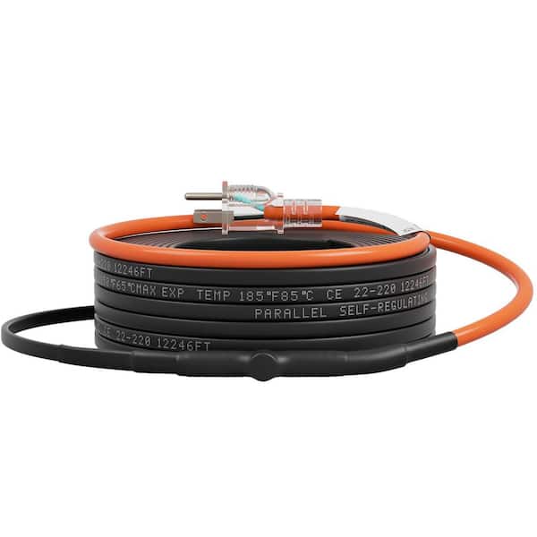 SKYSHALO Self-Regulating Pipe Heating Cable, 80-ft. 5W/ft. Heat Tape for Pipes Freeze Protection, Protects PVC Hose, 120V