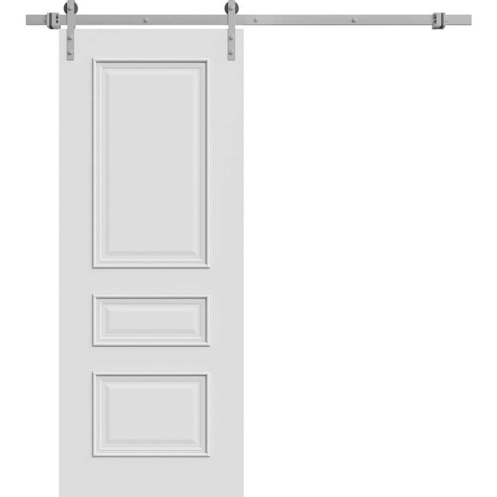 7833 36 in. x 80 in. Sold Core White Enamel Color Wood Sliding Barn Door with Hardware Kit price history on PriceWatchPro