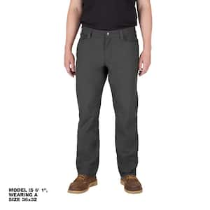 Men's 34 in. x 30 in. Gray Cotton/Polyester Work Pants with 7 Pockets