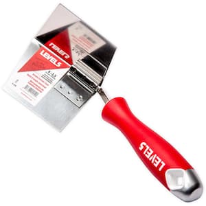 4 in. x 3.5 in. Stainless Steel Inside Corner Tool with Soft Grip Handle