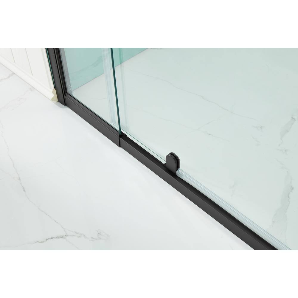 Matte Black 36'' x 72'' Pivot Shower Door with Clear Glass