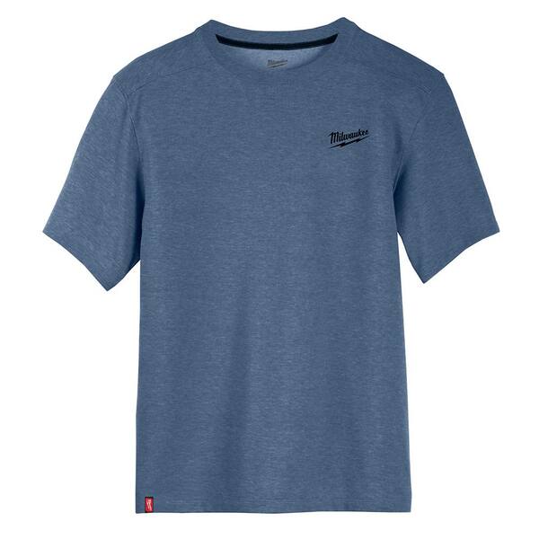 Milwaukee Men's 2X-Large Blue Cotton/Polyester Short-Sleeve Hybrid Work T-Shirt (3-Pack)