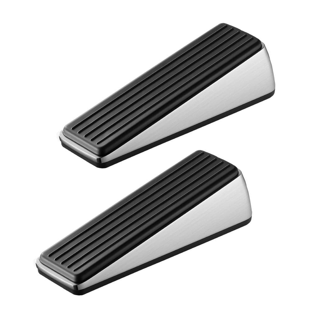 Heavy Duty Door Stopper, 2 Pack, Door Stop Wedge with 2 Self-Adhesive Wall Protectors, Suitable for Various Types price history on PriceWatchPro