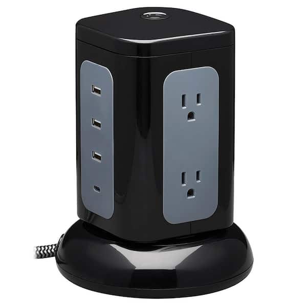 Tripp Lite by Eaton Protect It 8 ft. 6-Outlet Tower Surge Protector with 4 USB Ports