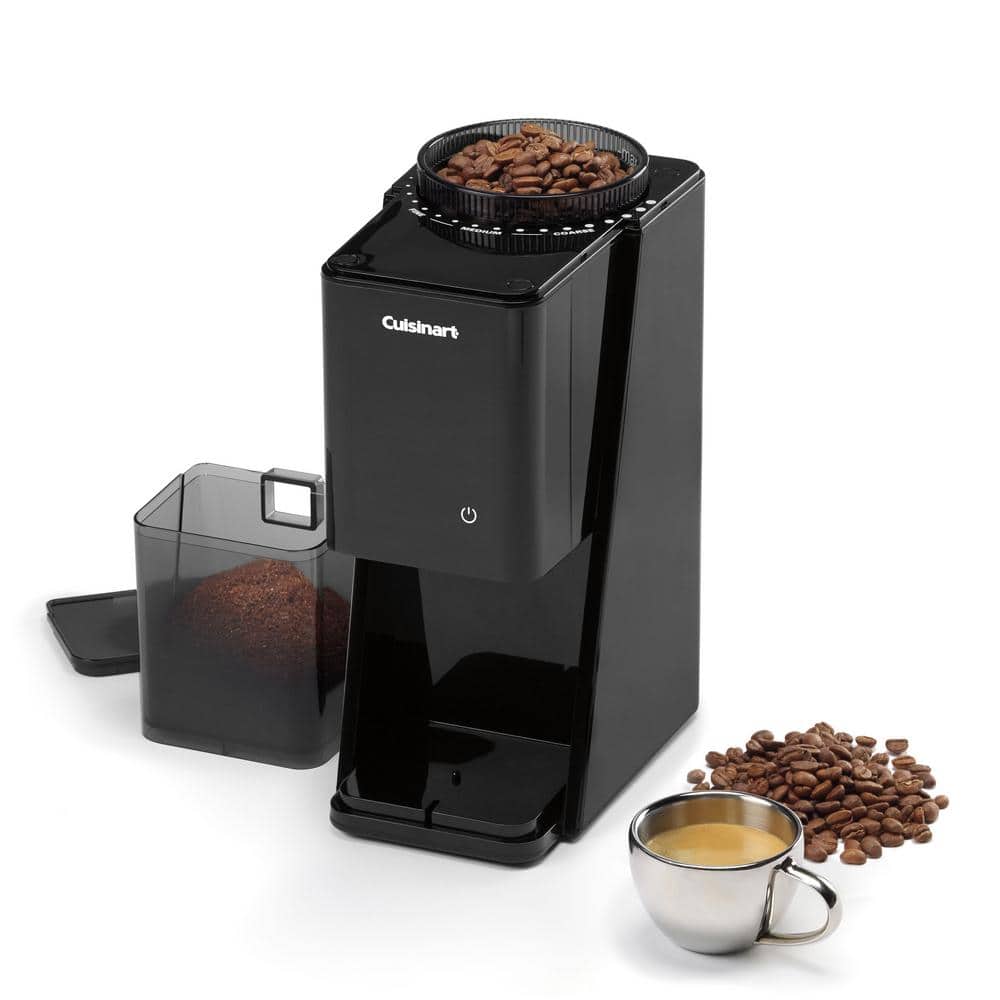 Touchscreen 8 oz. Black Burr Coffee Grinder