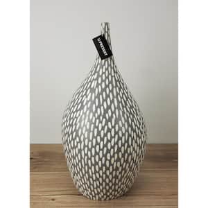 15.5 Height Dash Gray Matte Dame Ceramic Vase
