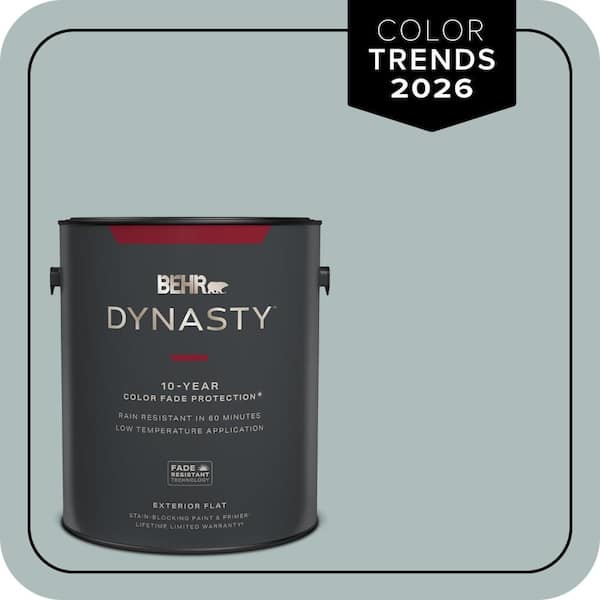 BEHR DYNASTY 1 gal. Home Decorators Collection #HDC-CT-26 Watery Flat Exterior Stain-Blocking Paint & Primer