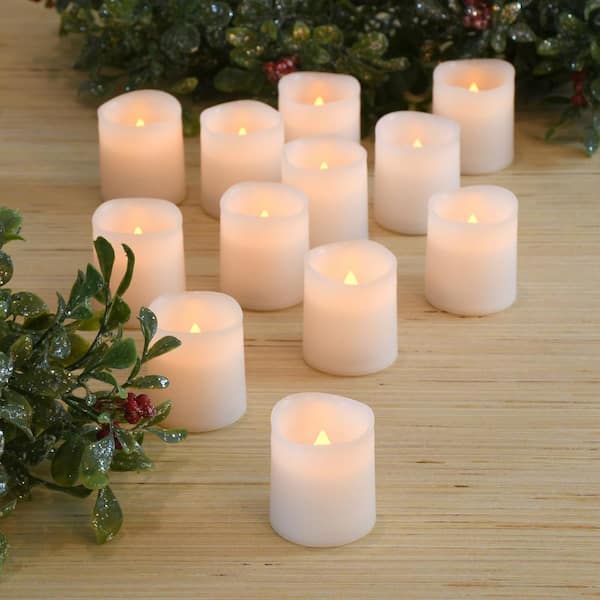 LUMABASE 1.5 in. Amber Votive LED Candle (Set of 12) 81012 - The Home Depot