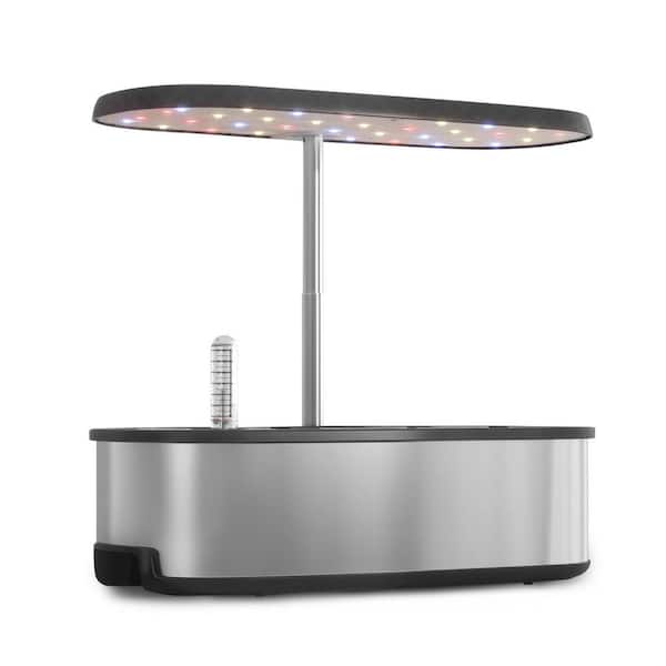 LetPot 12-Plant Black BPA-Free Indoor Smart Hydroponic System with LED Grow Light and 5. 5L Water Tank