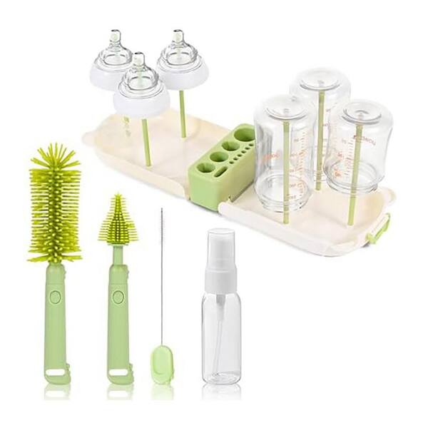 Bottle Cleaning Brush Portable Baby Bottle Drying Rack Munchkin