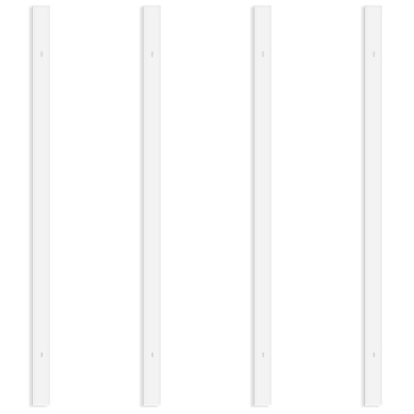 4FT H Track Lighting Rail, Single Circuit 120V H-Type Track System, Compatible with Standard H Track Heads White 4 Pack