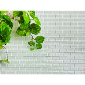 Free Flow White 12 in. x 12 in. Glossy Floral Glass Mosaic Wall and Pool Tile (60 sq. ft./Case)