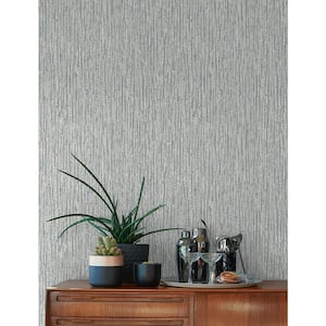Corliss Grey Beaded Strands Matte Non-pasted Paper Wallpaper