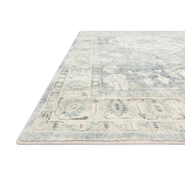 Rosette Denim/Fog 2 ft. 2 in. x 3 ft. 8 in. Shabby-Chic Plush Cloud Pile Area Rug