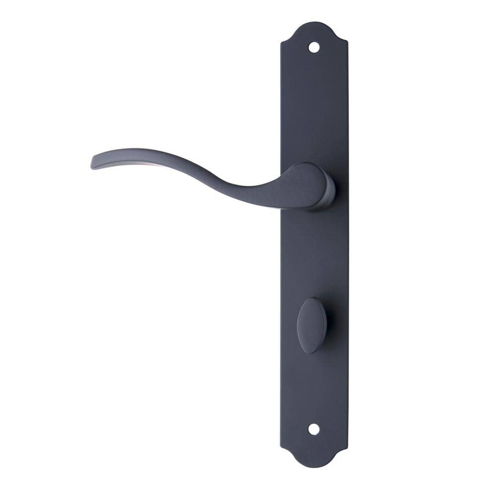 Matte Black Exterior Door Lever with Key Lock